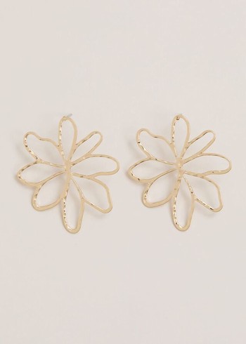 Phase Eight Gold Open Flower Stud Jewellery Gold Canada | CTYNFX-134